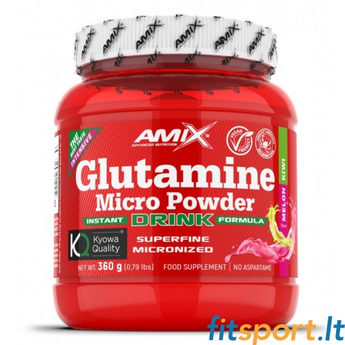 Amix Glutamīna mikropulvera dzēriens (L-glutamīns ar garšu) 360 g 